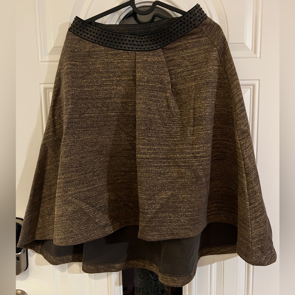 HD in Paris from anthropology brown shimmer shirt size Small